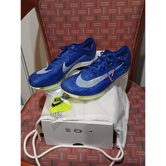 New Men's Sz 9 Nike Air Zoom Victory Eliud Kipchoge Blue Track Spikes CD4385-400 - Picture 3 of 11
